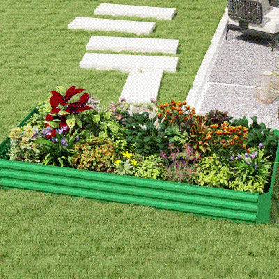 Outsunny Orto rialzato 240x120x30cm Verde