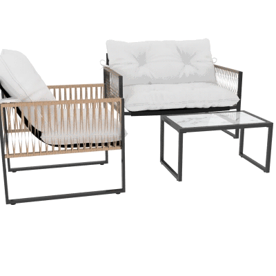 Outsunny Set da Giardino 106x70x72 cm Crema