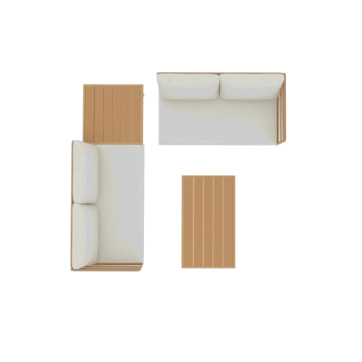 Outsunny Salotto da Esterno Rattan PE 2 Divanetti e 2 Tavolini