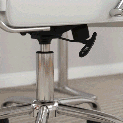 Vinsetto Cadeira de Escritório Ergonómica Giratória 360° Basculante com Altura Ajustável 54x62x104-114 cm Branco