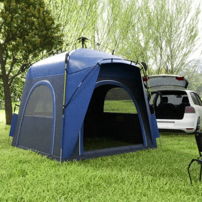 Outsunny Tenda da campeggio 240x240x199cm Blu