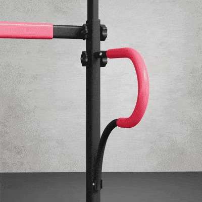 HOMCOM Barra de Dominadas Altura Regulable Estación de Fondos Resistente para Gimnasio en Casa Entrenamiento de Fuerza Negro