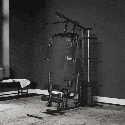 HOMCOM Stazione fitness 150cm x 110cm x 210cm Nero