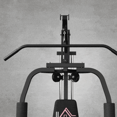 HOMCOM Máquina de Musculación con Estribo para Piernas Placas de Peso 45 Kg Carga Max. 110 kg 135x103x200 cm Negro
