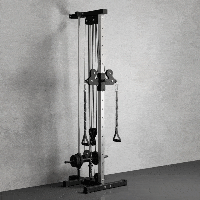 SPORTNOW Kraftstation höhenverstellbar 25-165 cm mit Dual-Pulley-Systemen Adaptern 62 x 60 x 200 cm Schwarz
