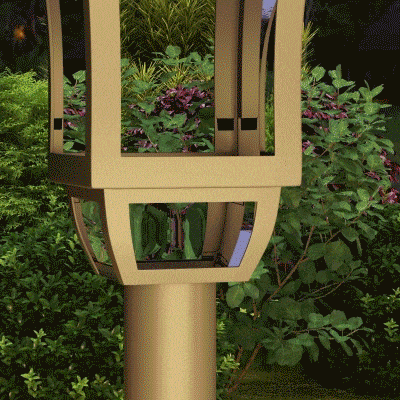 Outsunny Farol Solar de Jardín con 6h de Autonomía y Anclaje de Suelo Farol de Exterior en ABS y Policarbonato Ø15x127 cm Negro