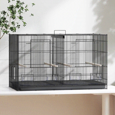 bird cage 76L x 46W x 46Hcm Black