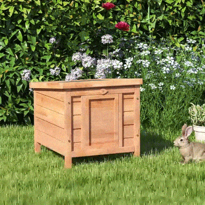 Cusca cu trapa pentru animale 46x39x30cm Portocaliu-Verde